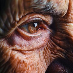 Close-up of a human eye showing intricate iris and details