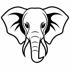 Elephant  Silhouette Vector Illustration