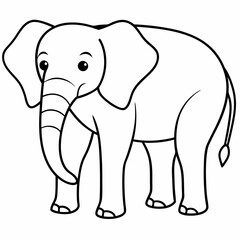 Elephant  Silhouette Vector Illustration