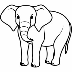 Elephant  Silhouette Vector Illustration