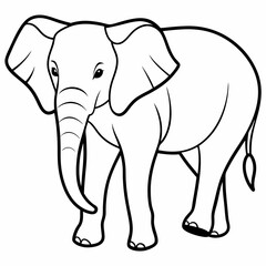 Elephant  Silhouette Vector Illustration