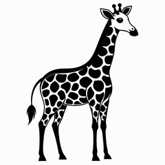 Obraz premium Giraffe Silhouette Vector Illustration 