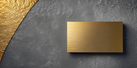 gold business card bank card on a colored textured background