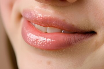 close-up of a mouth showing lips and skin texture