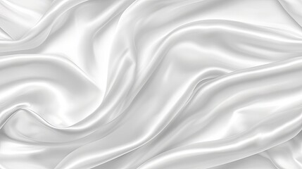 Fototapeta premium Smooth white silk cascades softly, creating gentle waves and reflections in a sophisticated atmosphere SEAMLESS PATTERN