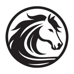 silhouette of a horse head