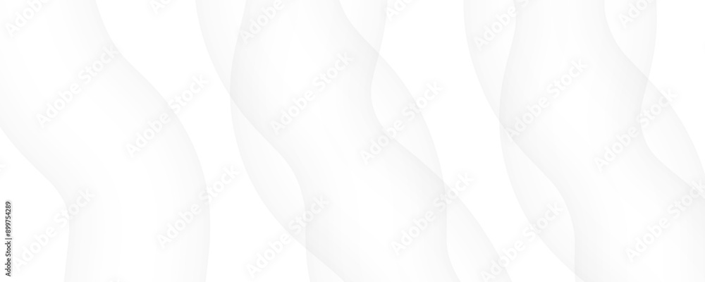 Poster abstract white wavy lines creating a smooth, flowing pattern perfect for minimalist designs and mode