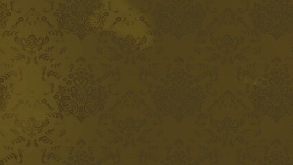 baroque floral seamless pattern in gold over colors