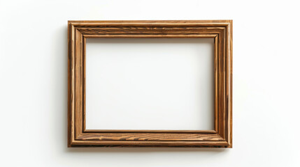 Horizontal Wooden frame Wall frame wood Mockup frame natural picture frame Vintage Antique mirror frame gallery display Interior design decorative isolated white background