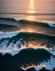 Fototapeta premium waves crashing on rocks