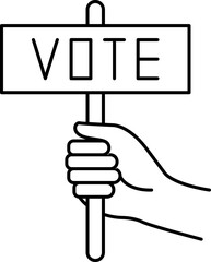 Vote icon. Voting vector illustration. Ballot box on white isolated background. Election business concept.