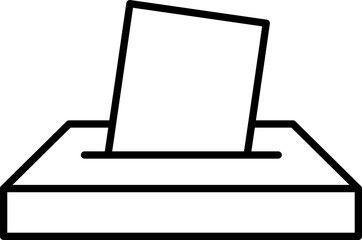 Fototapeta premium Vote icon. Voting vector illustration. Ballot box on white isolated background. Election business concept.