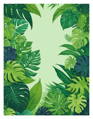 Fototapeta premium Vibrant Tropical Leaves
