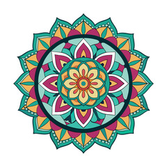 Colorful Decorative Mandala Design Vector Illustration 