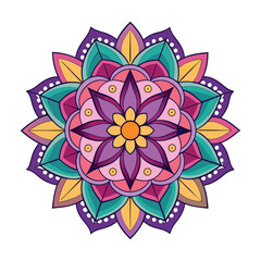 Colorful Decorative Mandala Design Vector Illustration 