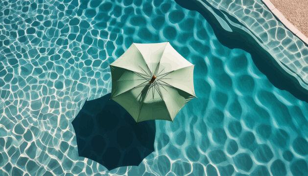 Umbrella in the water