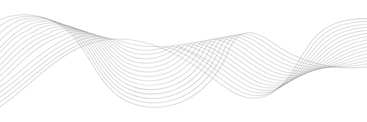 Fototapeta premium Abstract wave line. Technology abstract curved lines. 