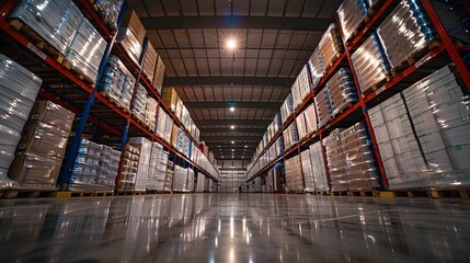 Fototapeta premium Specialized Warehousing for Perishable Goods Showcasing Efficient Logistics