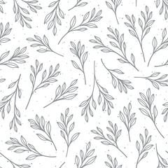 Series of seamless flower pattern motif galore in rustic floral scandinavian outline line for textile fabric wallpaper paper wrap print