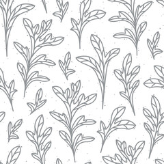 Series of seamless flower pattern motif galore in rustic floral scandinavian outline line for textile fabric wallpaper paper wrap print