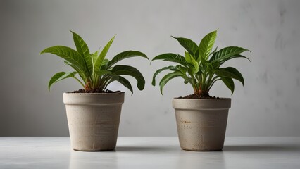 Fototapeta premium Potted Plants in Natural Light