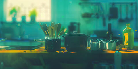 Creative kitchen concoctions a colorful island style room near the beach.