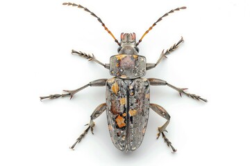 A Detailed View of a Spotted Longhorn Beetle