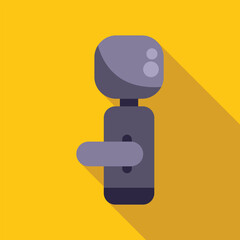 Modern electronic door handle with fingerprint sensor providing secure access control