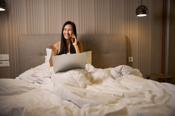 Asian woman shocked with pleasure call she received late at night