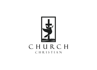 Church religious christian logo design. Church Logo Design