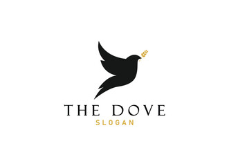 Awesome dove bird logo design vector. Flying bird logo