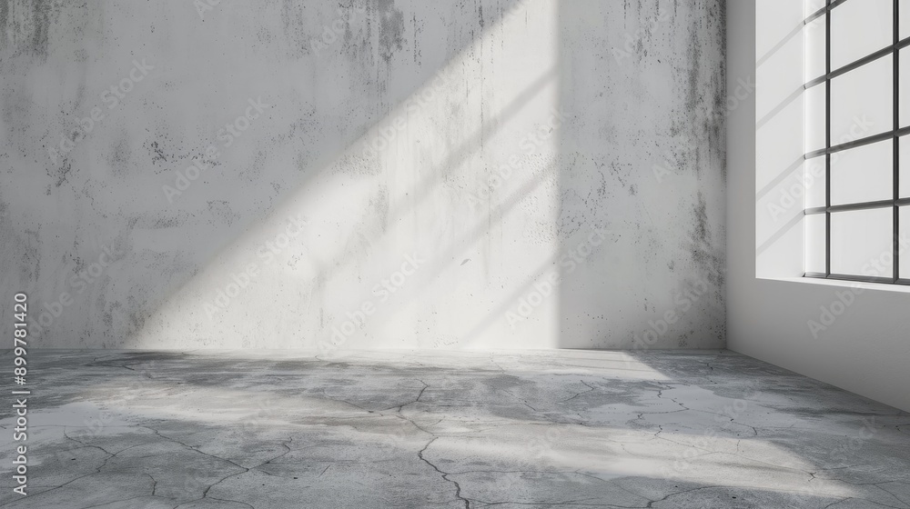 Poster white empty concrete room with gray gradient background for interior design and product display