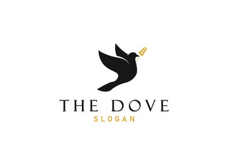 Fototapeta premium Awesome dove bird logo design vector. Flying bird logo