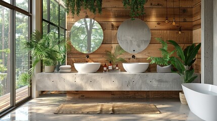 Modern Bathroom Design with Natural Elements