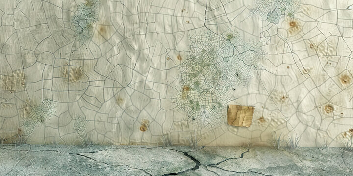 Golden Country's Forbidden Dream - A desolate room with a map pinned to the wall, the 'Golden Country' marked in gold leaf, a single tear rolling down its surface.