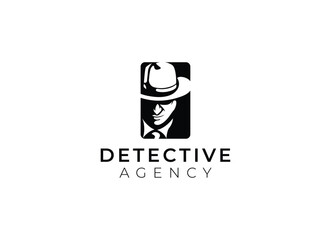 Simple and clean detective logo design. Detectives theme logo
