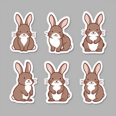 Fototapeta premium set of rabbits