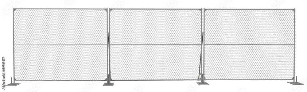 Poster durable and portable: chain link fence panels this 3d model showcases a robust and versatile chain l