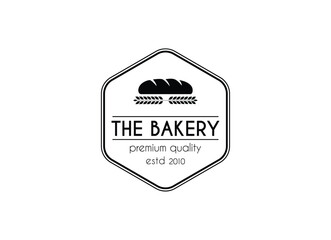 Bakery and cake coffee shop logo design illustration. Cake Pastry Simple Homemade Badge Template