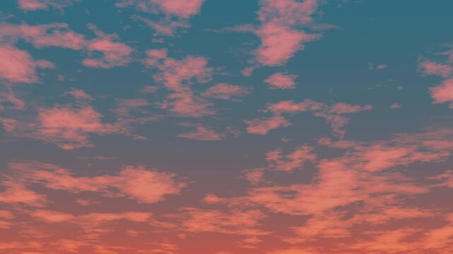 夕方の空と雲 横スクロールループ背景
