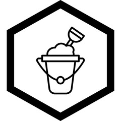 Sand Bucket Icon Design