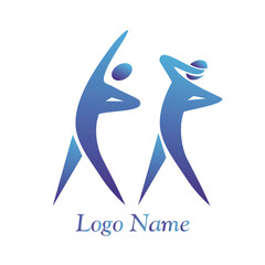 Fitness Gymnastic Logo , Gymnastics center logo design