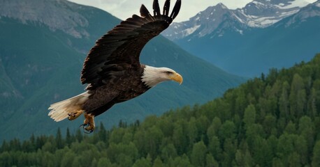 The Mighty Hunter : Bald Eagle Captured While Flying in Stunning 35mm Detail 