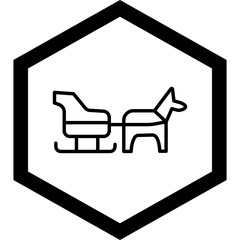 Dog sled Icon Design