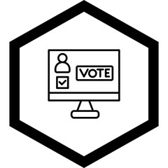 Online Voting Icon Design