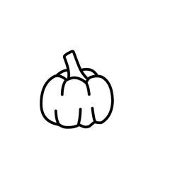 hand drawn pumpkin line icon