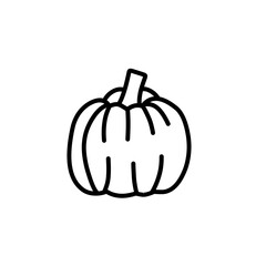 hand drawn pumpkin line icon