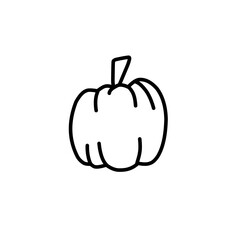 hand drawn pumpkin line icon