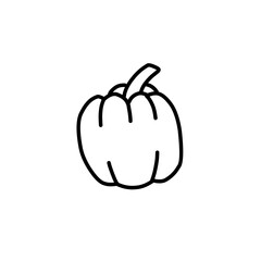 hand drawn pumpkin line icon