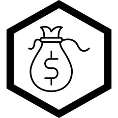 Cash Bag Icon Design